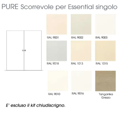Anta laccata per Essential scorrevole doppio