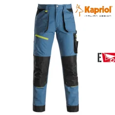 pantaloni lunghi kapriol dynamic vista frontale colore avio - blu