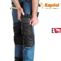 pantaloni lunghi kapriol dynamic vista frontale zoom ginocchio colore avio - blu