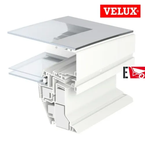 spaccato lucernario per tetti piani velux