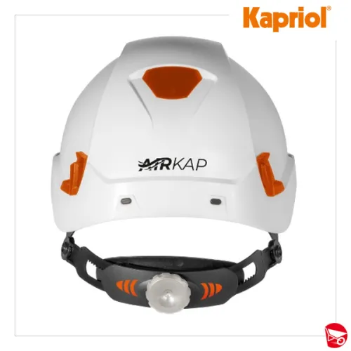 Casco di protezione areato con regolazione rotella micrometrica Airkap Plus