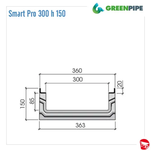 Greenpipe canale Smart Pro ribassato