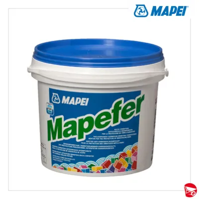 MAPEI Mapefer è la malta cementizia anticorrosiva bicomponente per la protezione dei ferri d'armatura.