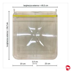 Cupola in plexiglass policarbonato plastica ricambio lucernario abbaino 55x50 originale wierer forgial monier cementegola windal 2