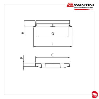 MONTINI chiusino ECLIPSE quadrato classe D400