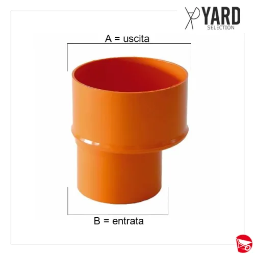 Riduzione per tubi PVC arancio