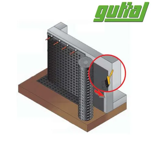 GUTTABETA STAR 320 kN Membrana bugnata in HDPE per la protezione e il drenaggio dei muri interrati.Al miglior prezzo!